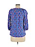 Crown & Ivy 100% Rayon Blue 3/4 Sleeve Top Size S - photo 2