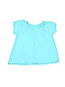 Garnet Hill 100% Cotton Solid Blue Short Sleeve Blouse Size M (kids) - photo 1