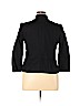 Ann Taylor LOFT 100% Cotton Black Blazer Size 14 - photo 2