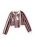 Beautees Floral Stripes Red Jacket Size 10 - photo 1