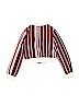 Beautees Floral Stripes Red Jacket Size 10 - photo 2