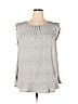 Ann Taylor LOFT 100% Polyester Tan Sleeveless Blouse Size 16 - photo 1