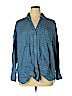 Lou & Grey 100% Lyocell Blue Long Sleeve Blouse Size XL - photo 1