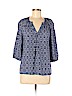 Artisan NY 100% Rayon Blue 3/4 Sleeve Blouse Size M - photo 1