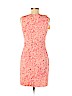 Ann Taylor 100% Polyester Red Casual Dress Size 6 (petite) - photo 2