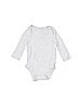 Baby Gap 100% Cotton Stripes Gray Long Sleeve Onesie Size 3-6 mo - photo 1