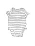 Baby Gap 100% Cotton Stripes Gray Short Sleeve Onesie Size 0-3 mo - photo 1