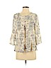 Lucky Brand Tan 3/4 Sleeve Top Size S - photo 1