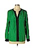 MICHAEL Michael Kors 100% Polyester Green Long Sleeve Blouse Size L - photo 1