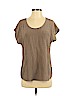 Coldwater Creek 100% Silk Tan Short Sleeve Silk Top Size S (petite) - photo 1