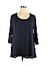 Style&Co Blue 3/4 Sleeve Top Size XL - photo 1