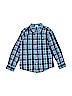 Crazy 8 100% Cotton Plaid Blue Long Sleeve Button-Down Shirt Size 7 - 8 - photo 1