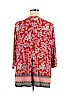 Susan Graver Red 3/4 Sleeve Top Size 1X - photo 2