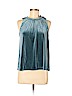 Ann Taylor 100% Polyester Teal Sleeveless Top Size M (petite) - photo 1