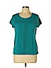 Croft & Barrow Blue Short Sleeve T-Shirt Size L (petite) - photo 1