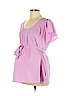 Motherhood 100% Polyester Purple Short Sleeve Blouse Size L - photo 1