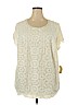St. John's Bay Ivory Short Sleeve Blouse Size 3X - photo 1