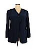 Jones New York 100% Silk Blue Silk Blazer Size 16 - photo 1