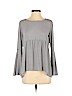 Ann Taylor LOFT 100% Polyester Gray Long Sleeve Blouse Size XS (petite) - photo 1