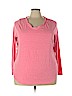 Lane Bryant 100% Cotton Pink Long Sleeve Top Size 22 - 24 Plus - photo 1