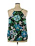 Ann Taylor LOFT 100% Polyester Blue Sleeveless Blouse Size XL - photo 2