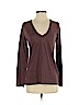 Monrow Burgundy Long Sleeve T-Shirt Size L - photo 1