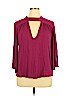 Lucky Brand 100% Viscose Purple 3/4 Sleeve Blouse Size 1X - photo 1