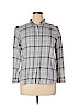 Ann Taylor LOFT 100% Cotton Gray Long Sleeve Button-Down Shirt Size XL (petite) - photo 1