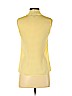 Banana Republic 100% Polyester Yellow Sleeveless Button-Down Shirt Size 0 (petite) - photo 2