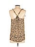 Diane von Furstenberg 100% Silk Tan Sleeveless Silk Top Size 4 - photo 2