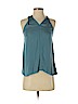 Ann Taylor LOFT 100% Polyester Teal Sleeveless Blouse Size XS (petite) - photo 1