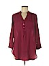 rue21 100% Polyester Burgundy 3/4 Sleeve Blouse Size M - photo 1