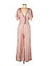 Angie 100% Rayon Pink Jumpsuit Size L - photo 1