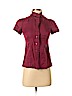 Banana Republic Burgundy Short Sleeve Button-Down Shirt Size XS (petite) - photo 1