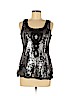White House Black Market 100% Nylon Silver Sleeveless Top Size M - photo 1