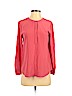 Ann Taylor 100% Silk Pink Long Sleeve Silk Top Size S (petite) - photo 1