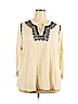 Lucky Brand 100% Cotton Ivory 3/4 Sleeve Blouse Size 3X - photo 1