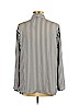 Ann Taylor Factory Gray Long Sleeve Blouse Size L - photo 2