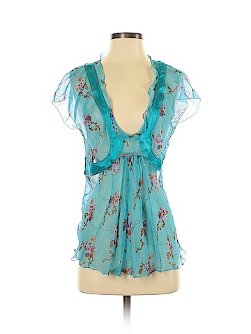 Philosophy di Alberta Ferretti Short Sleeve Silk Top (view 1)