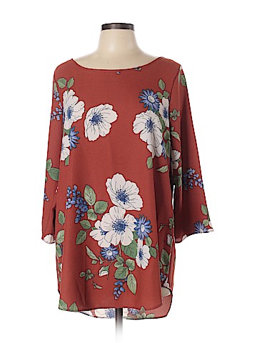 Cool Melon 3/4 Sleeve Blouse (view 1)