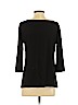 Ann Taylor 100% Polyester Black 3/4 Sleeve Top Size M - photo 2