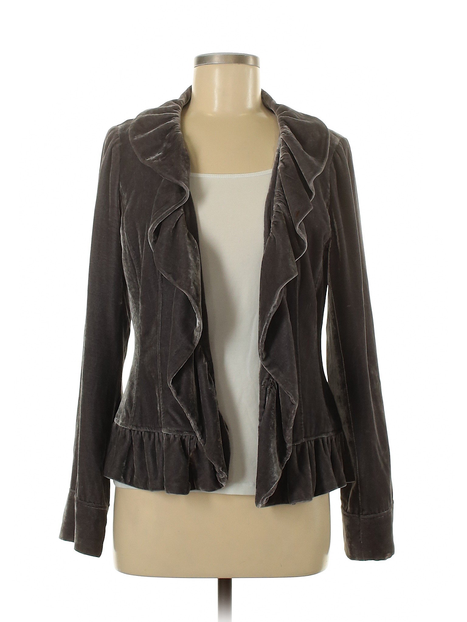 Saks Fifth Avenue Women Gray Jacket 8 | eBay