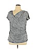 Worthington Black Short Sleeve Top Size XL - photo 1