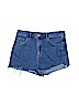 Topshop 100% Cotton Blue Denim Shorts Size 14 - photo 1