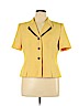 Dillard's by Kasper 100% Polyester Yellow Jacket Size 14 (petite) - photo 1