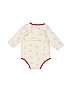 First Impressions 100% Cotton Ivory Long Sleeve Onesie Size 3-6 mo - photo 2
