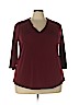 Papermoon Burgundy 3/4 Sleeve Top Size 3X - photo 1