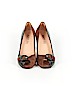 Anyi Lu 100% Leather Brown Heels Size EU 38 - photo 2