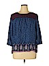 Lucky Brand Blue 3/4 Sleeve Blouse Size XL - photo 1