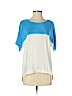 Tibi 100% Polyester Blue Short Sleeve Blouse Size XS - photo 1
